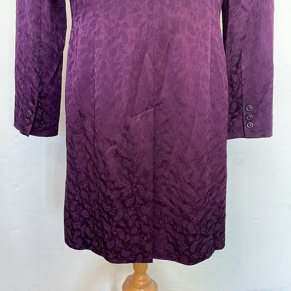 Classiques Entier Vintage Purple Long Tailored Jacket with Pockets Size 8 - Picture 9 of 11
